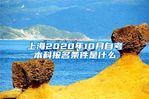 上海2020年10月自考本科报名条件是什么