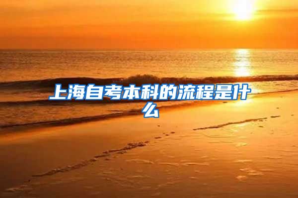 上海自考本科的流程是什么