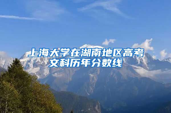 上海大学在湖南地区高考文科历年分数线