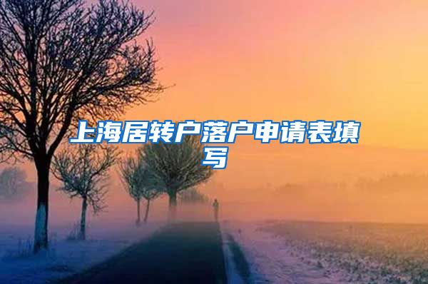上海居转户落户申请表填写