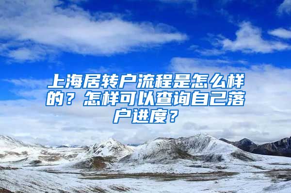 上海居转户流程是怎么样的？怎样可以查询自己落户进度？