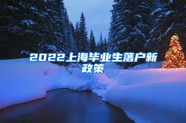 2022上海毕业生落户新政策