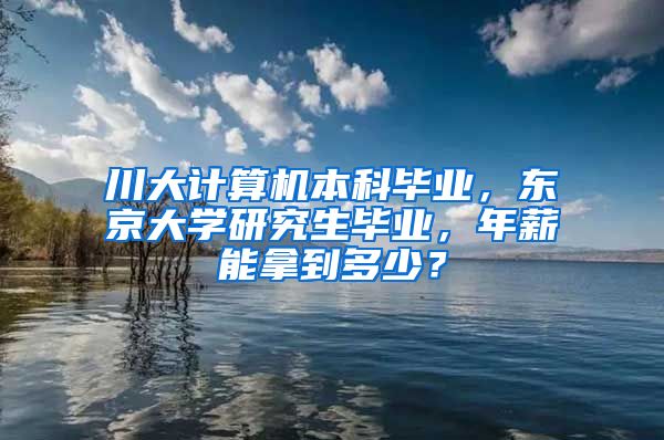 川大计算机本科毕业，东京大学研究生毕业，年薪能拿到多少？