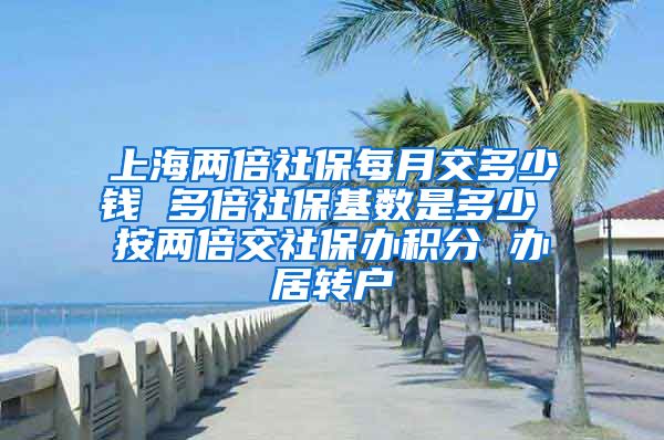 上海两倍社保每月交多少钱 多倍社保基数是多少 按两倍交社保办积分 办居转户