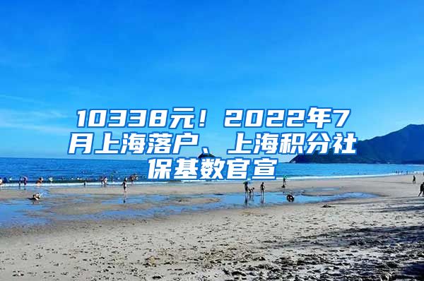 10338元！2022年7月上海落户、上海积分社保基数官宣