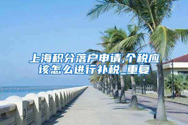 上海积分落户申请,个税应该怎么进行补税_重复