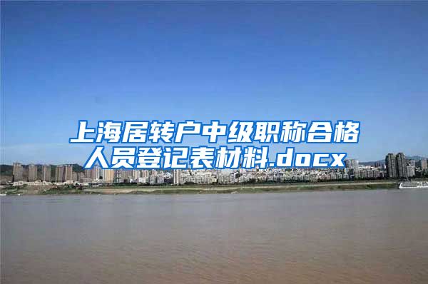 上海居转户中级职称合格人员登记表材料.docx