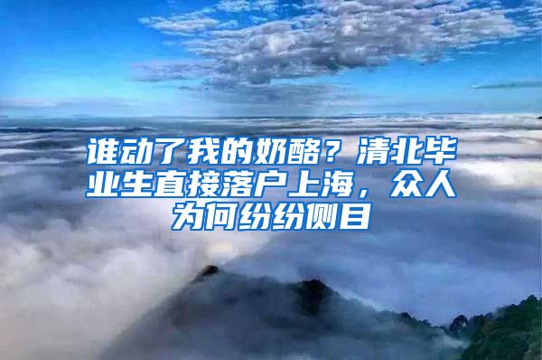 谁动了我的奶酪？清北毕业生直接落户上海，众人为何纷纷侧目