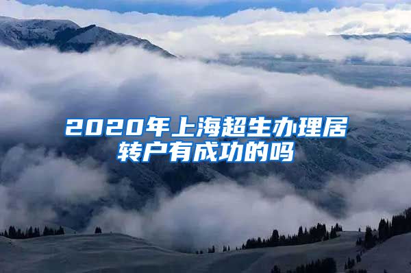 2020年上海超生办理居转户有成功的吗