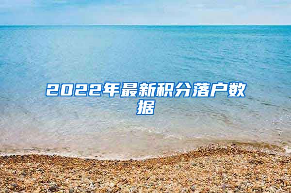 2022年最新积分落户数据