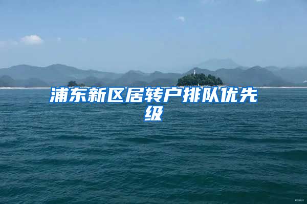 浦东新区居转户排队优先级