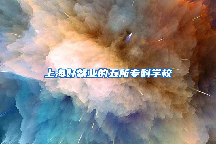 上海好就业的五所专科学校