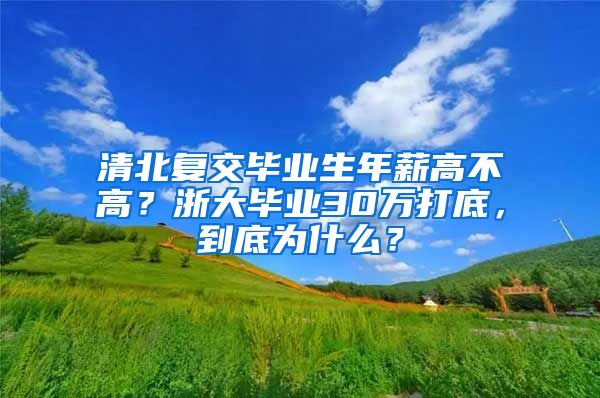 清北复交毕业生年薪高不高？浙大毕业30万打底，到底为什么？