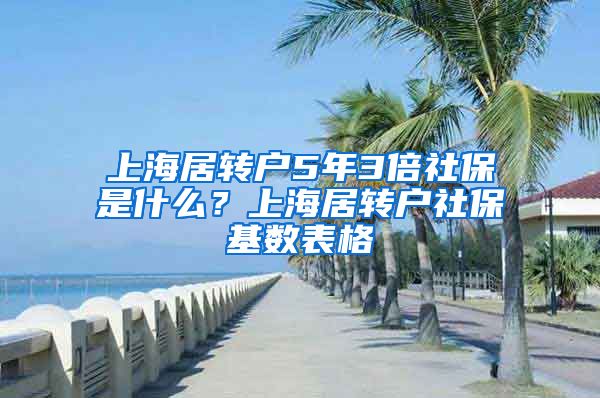上海居转户5年3倍社保是什么？上海居转户社保基数表格