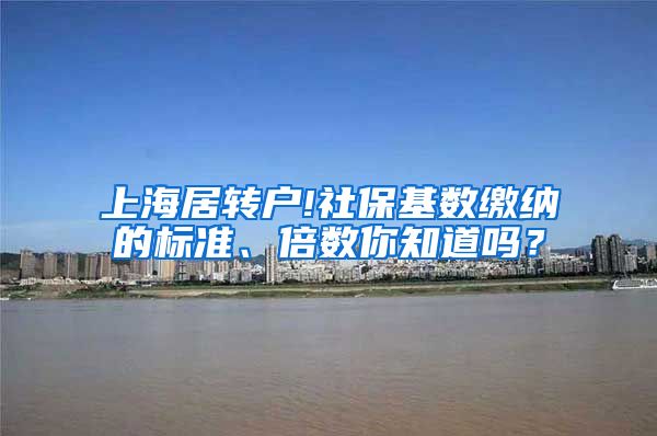 上海居转户!社保基数缴纳的标准、倍数你知道吗？