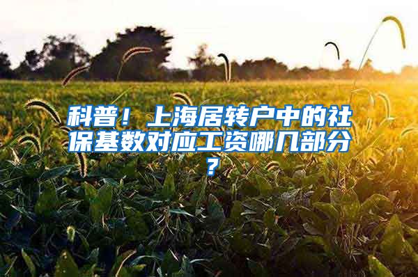 科普！上海居转户中的社保基数对应工资哪几部分？