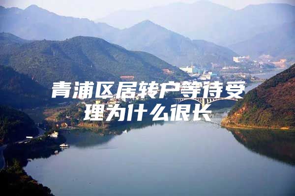 青浦区居转户等待受理为什么很长