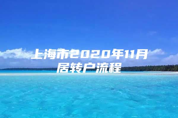 上海市2020年11月居转户流程